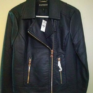 Faux Leather Moto Jacket from Express